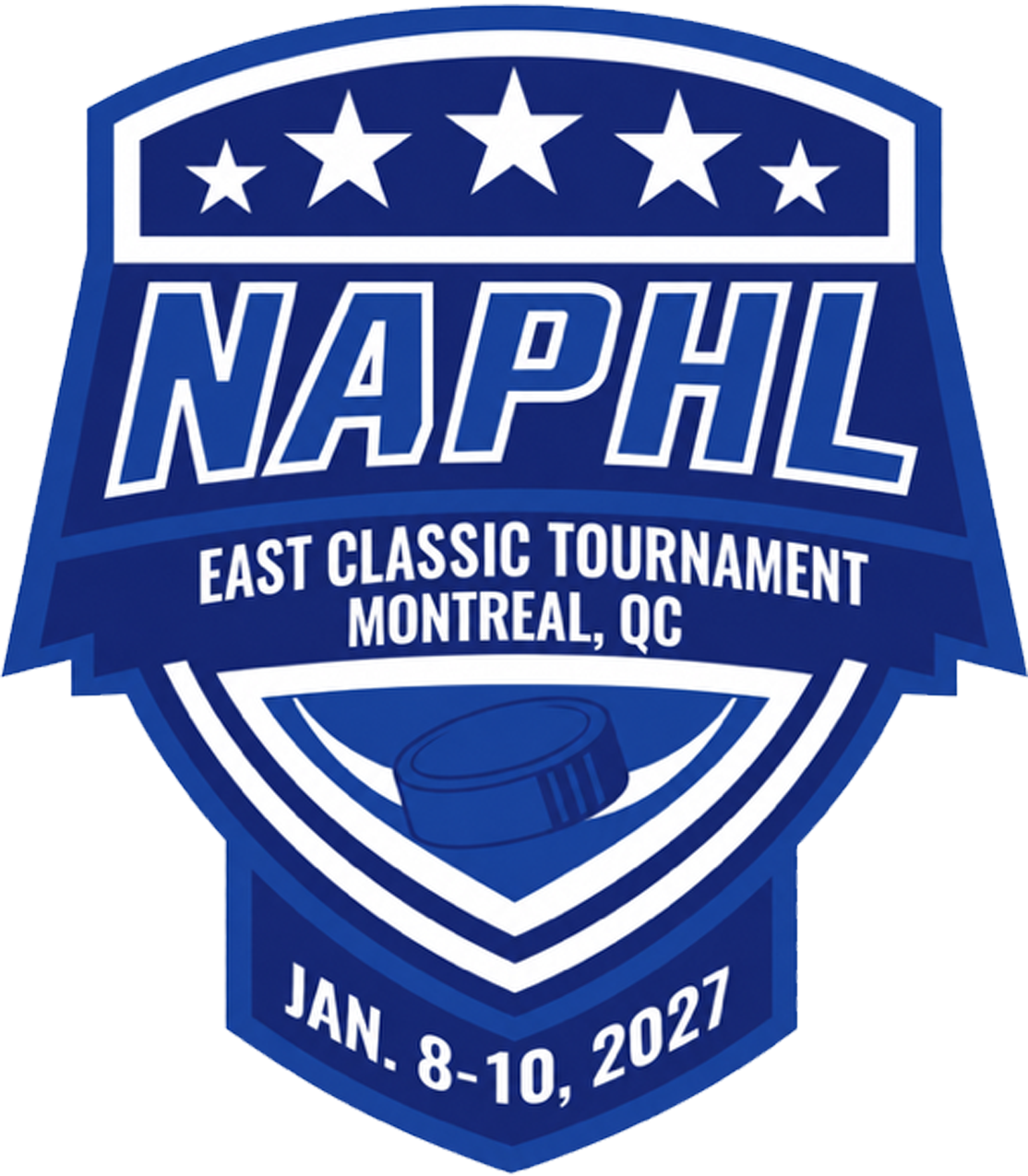 Official NAPHL East Classic Tournament logo in Montreal