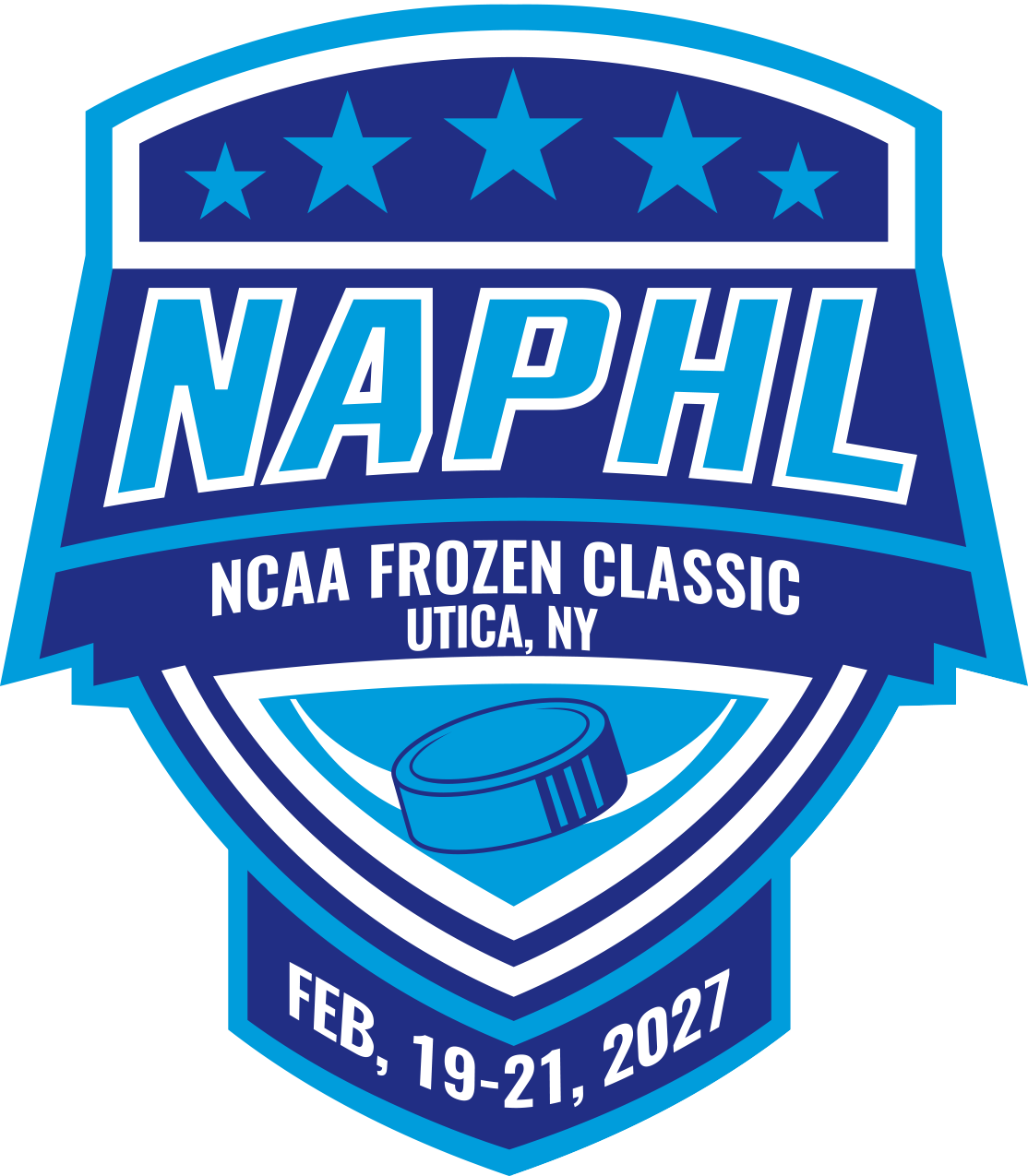 Official NAPHL NCAA Frozen Classic logo in Utica, New York