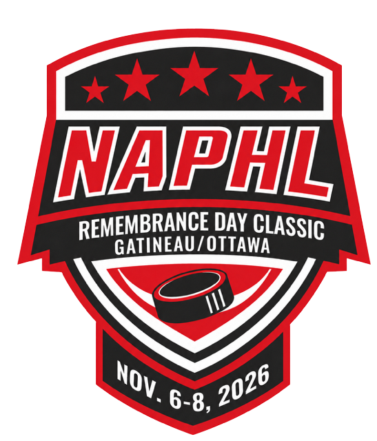 Official NAPHL Remembrance Day Classic logo in Gatineau and Ottawa